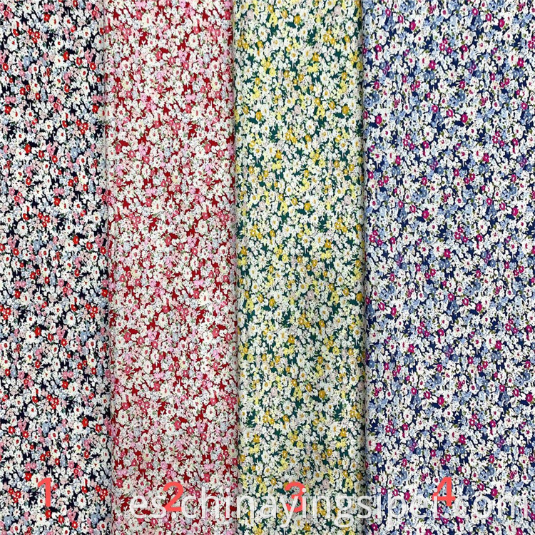 2020 NUEVO STOCKLOT Textil 100% Cotton Poplin Fabrica de algodón estampado para mujeres Vestidos para mujeres